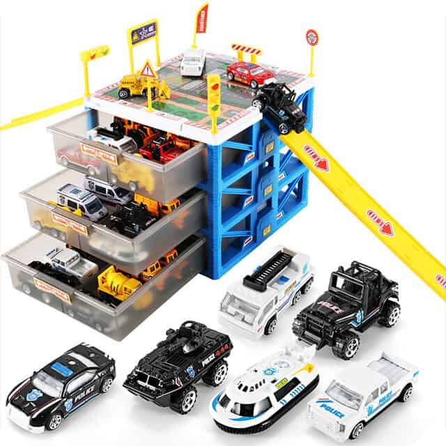 Bilgarage Legetøj Solid Parkering